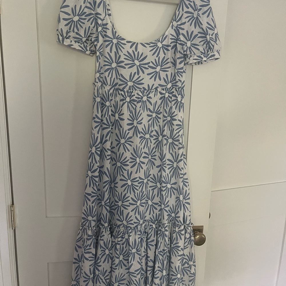 Ralph Lauren Blue and White Floral Maxi Dress - Picture 4 of 6
